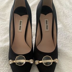 Miu miu satin high hill shoe